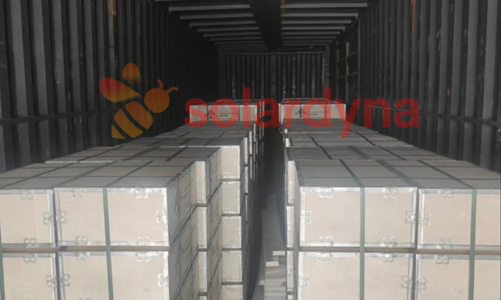 Wooden-pallet-packing-of-Solardyna-5kWh-solar-batteries-reinforced-with-straps-for-sea-freight