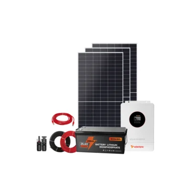3.6KW hybrid solar inverter with 24V 208Ah LiFePO4 battery energy storage system