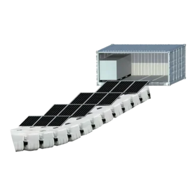 75kW 215kWh Float Solar PV Container deployed on island reservoir - floating solar energy storage system