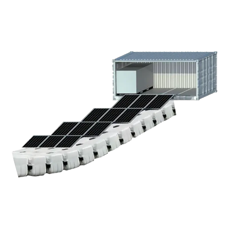 75kW 215kWh Float Solar PV Container deployed on island reservoir - floating solar energy storage system