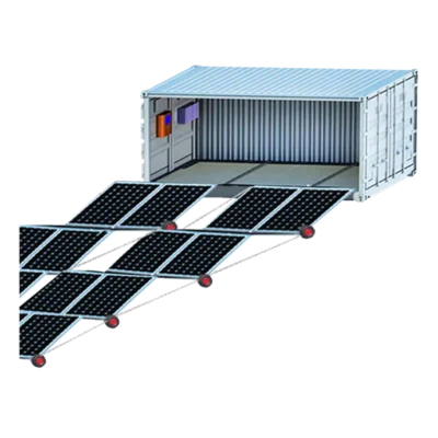80kW mobile solar container fully unfolded 92kWp solar array system