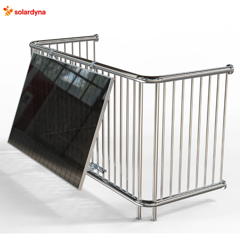 600W balcony solar kit with 2x410W solar panels installed on residential balcony railing