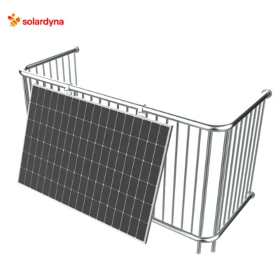 Wholesale 800W Smart Balcony Solar Kit mounted on balcony with 820W high-efficiency panels and App-controlled microinverter for residential energy efficiency