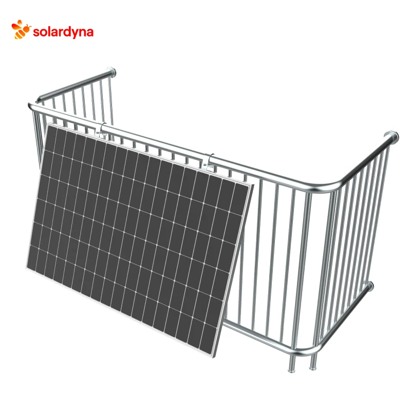 Wholesale 800W Smart Balcony Solar Kit mounted on balcony with 820W high-efficiency panels and App-controlled microinverter for residential energy efficiency