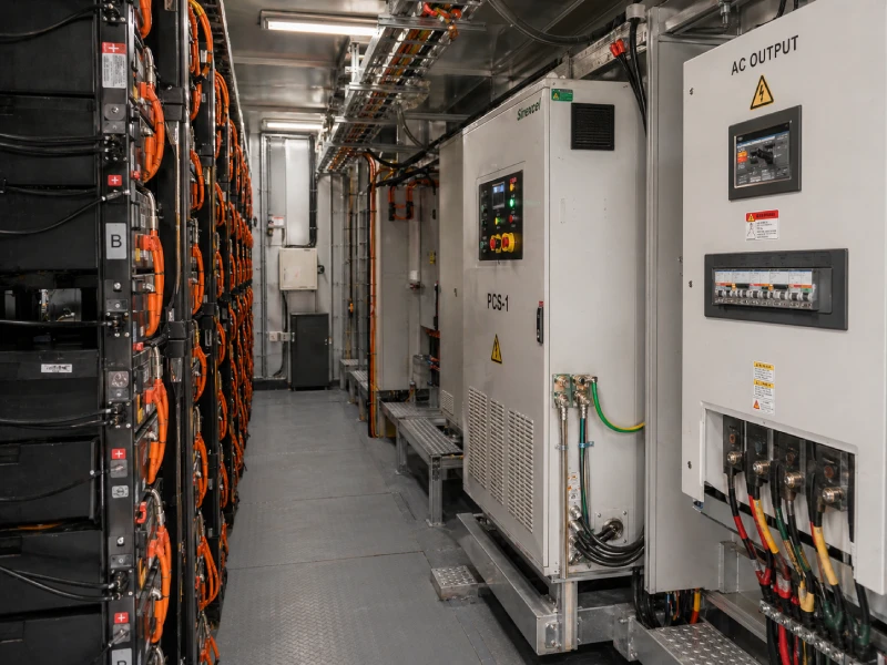 battery energy storage system internal structure with PCS and BMS