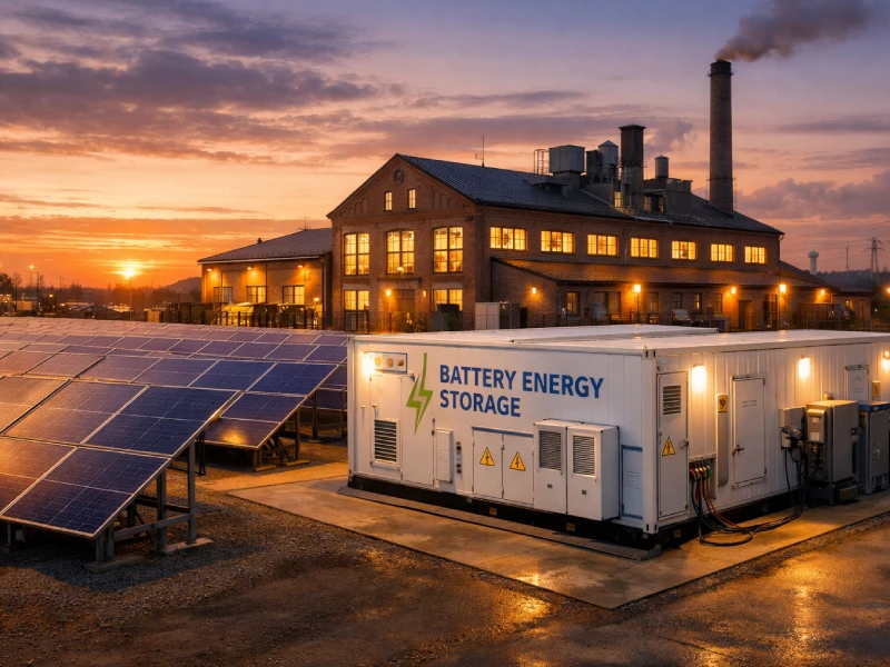 Commercial solar battery storage system for industrial energy management and solar ROI optimization