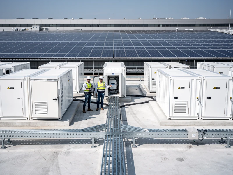 Commercial solar energy storage system in factory environment