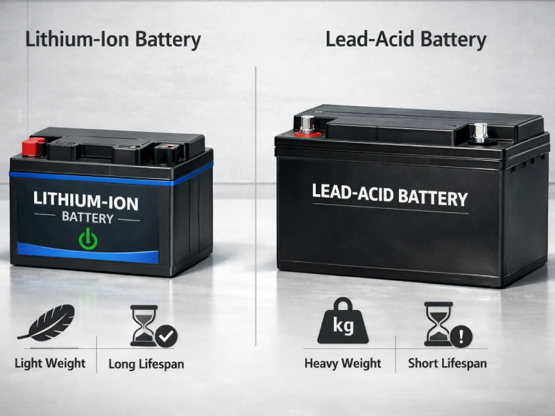 Comparison between lithium-ion battery and lead-acid battery for solar energy storage