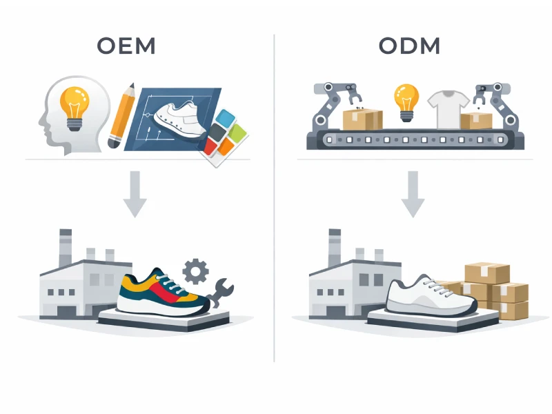 OEM vs ODM portable power station manufacturing comparison diagram