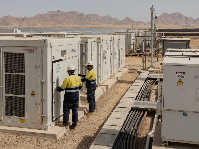 Utility-scale battery energy storage system operating in desert solar farm environment