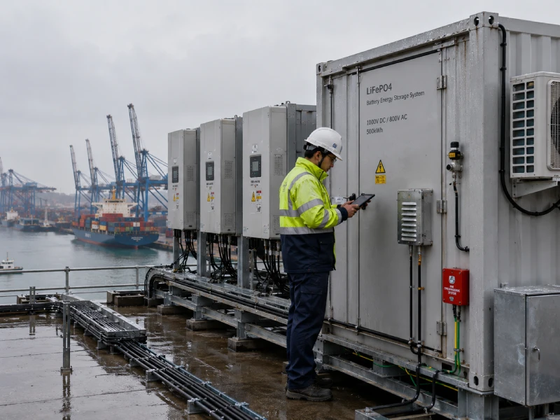 Coastal commercial ESS with hybrid inverter and corrosion-resistant engineering in logistics port environment