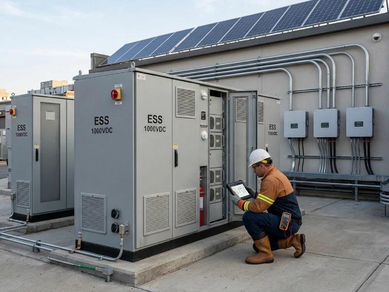 Commercial ESS cabinets integrated into urban industrial park for intelligent energy management