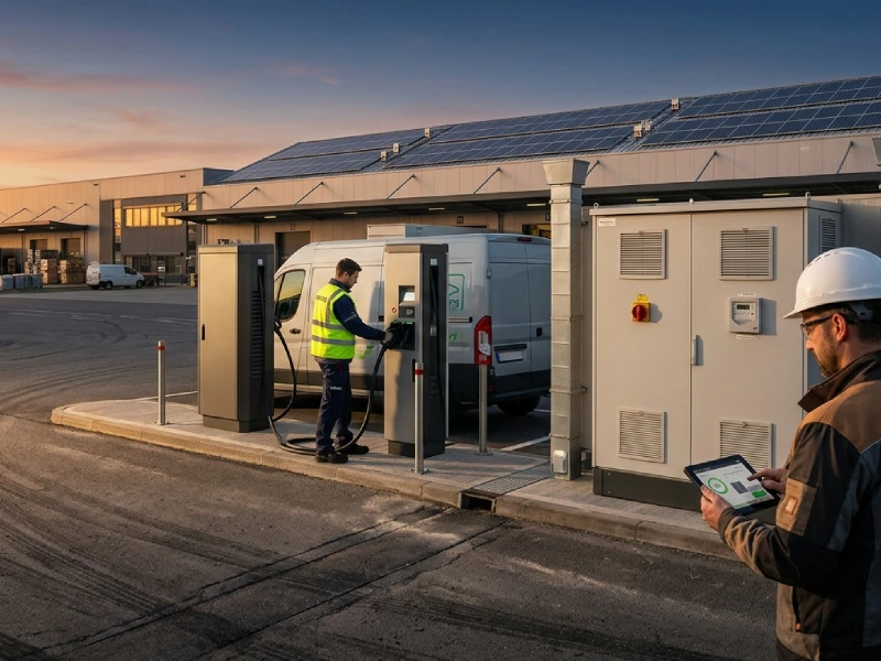 Hybrid ESS coordinating EV charging and rooftop solar in commercial logistics park
