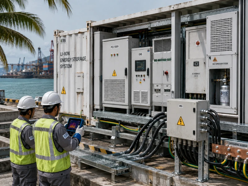 Urban rooftop hybrid inverter ESS system for commercial peak shaving and smart energy management