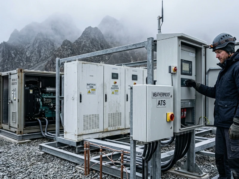 Mountain industrial hybrid ESS microgrid system with backup power and diesel hybrid integration