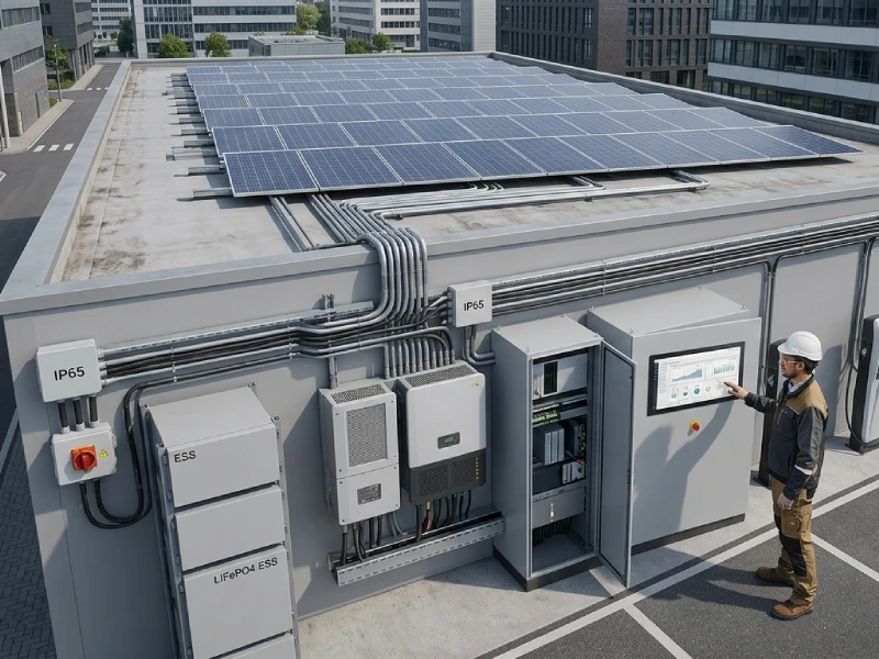 Smart commercial energy park with hybrid inverter ESS and EV charging EMS coordination