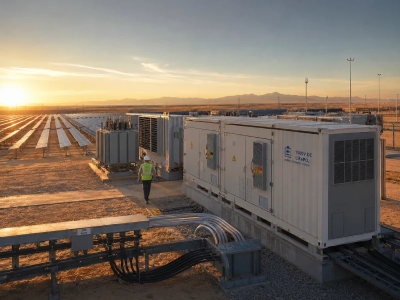 Solar plus storage system deployed in desert utility-scale renewable energy project