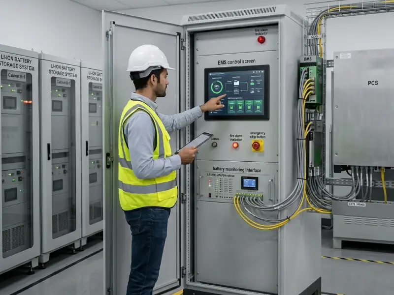 Smart EMS monitoring system for commercial battery energy storage solution