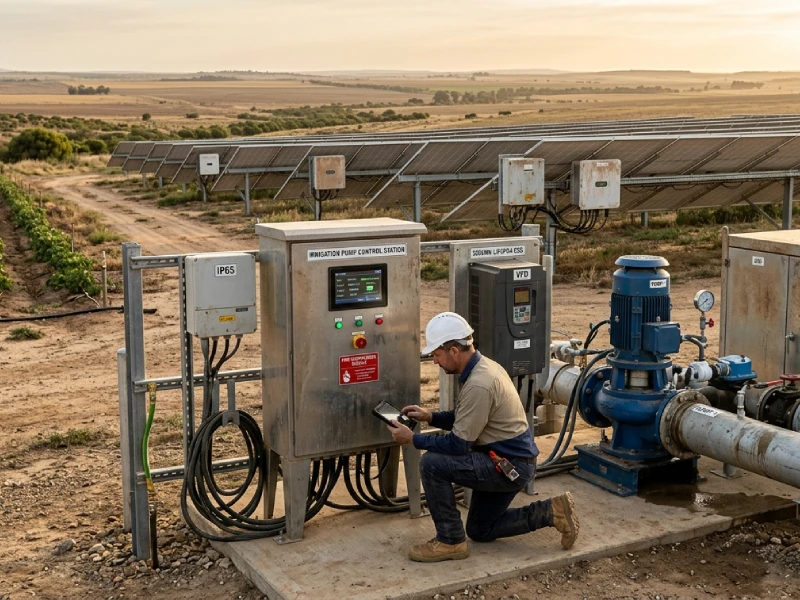 Solar-powered irrigation system with battery storage supporting large-scale agricultural water management