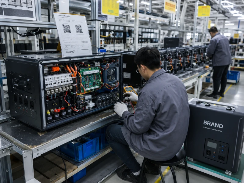 Commercial LiFePO4 portable power station manufacturing and quality inspection process