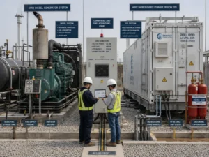 Side by side comparison of diesel generator and solar battery ESS system in EPC cost evaluation environment with load testing