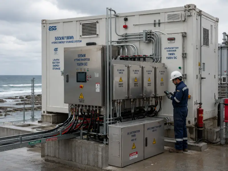 Hybrid ESS inverter system designed for coastal industrial solar applications