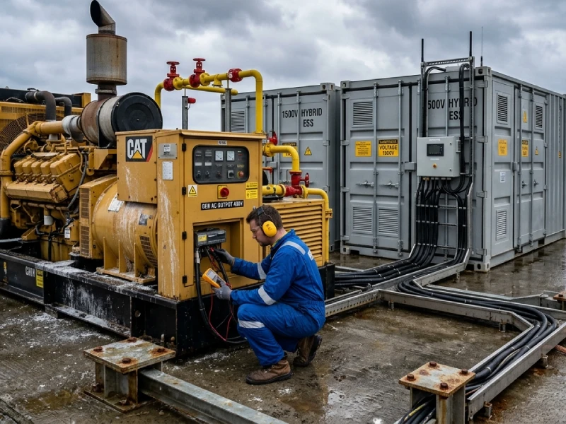 Hybrid ESS and diesel generator system in coastal industrial plant with corrosion protection and EMS control