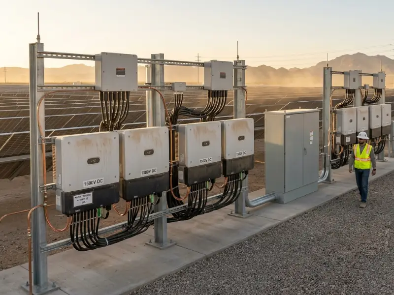 String inverter system deployed in large scale desert solar project