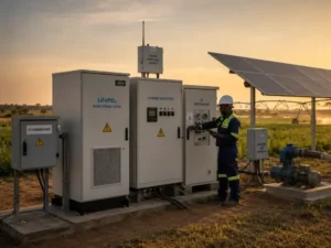 Commercial solar and battery energy storage system powering an African industrial park with integrated engineering design.